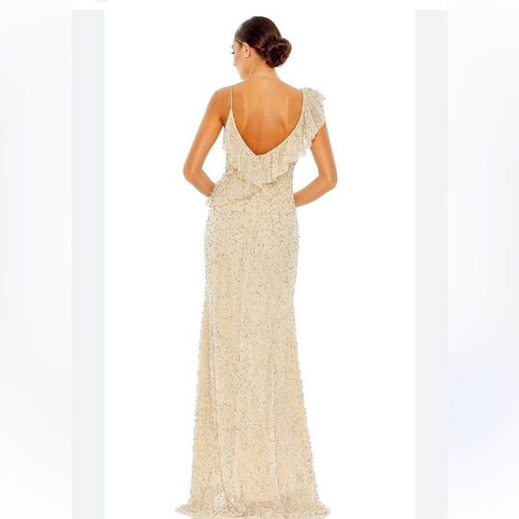 Mac Duggal 10931 - Asymmetrical Ruffle Detail Sleeveless Dress NWT - Picture 4 of 8